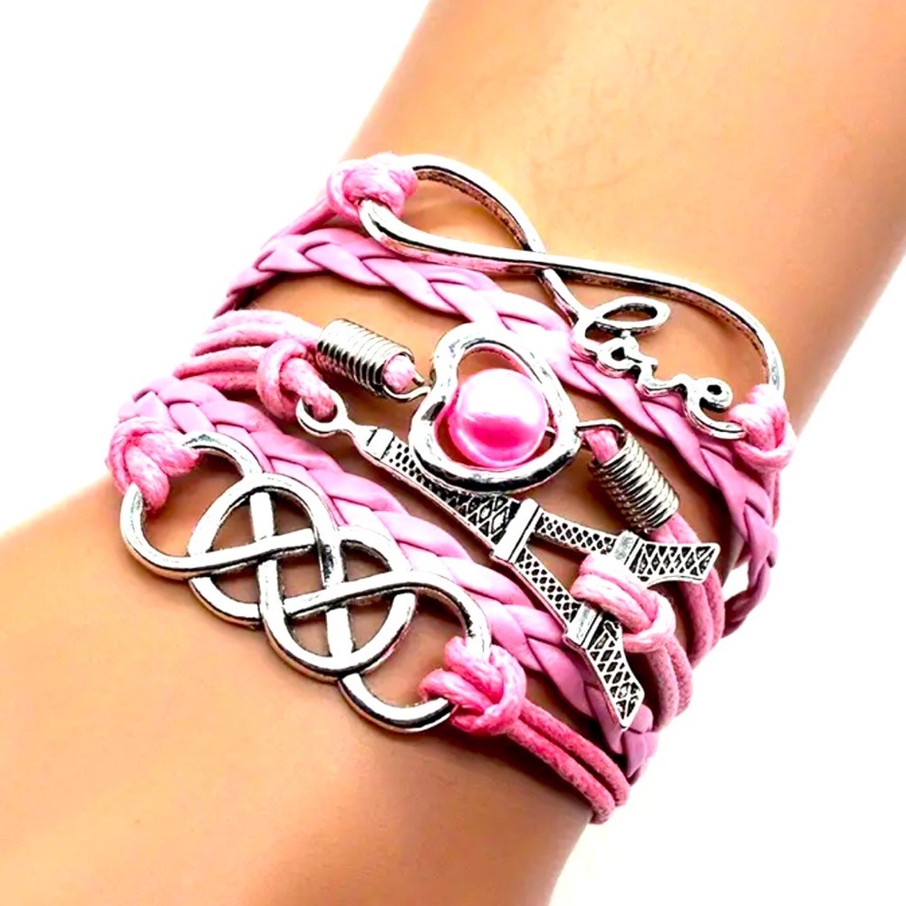 Multiple strand pink bracelet NWT